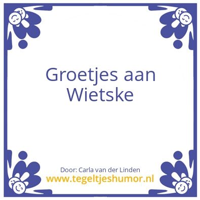 Tegeltje: Feliciteren