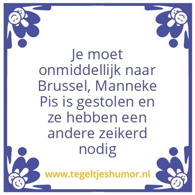 Tegeltje: Manneke Pis