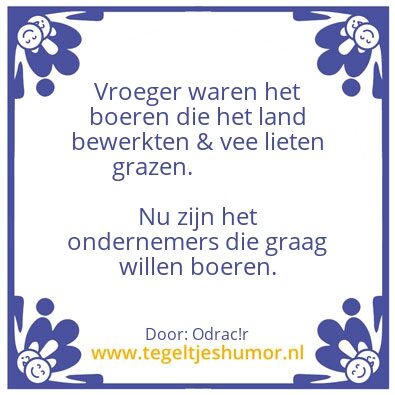 Tegeltje: Vroeger