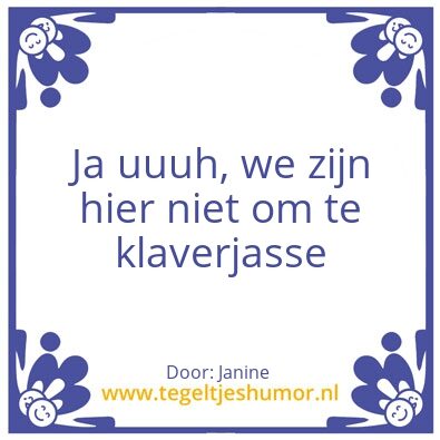 Tegeltje: Klaverjasse