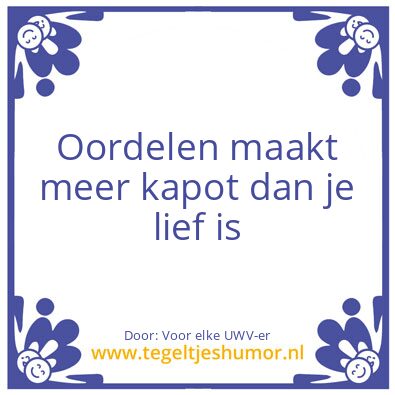 Tegeltje: Doe er je voordeel mee