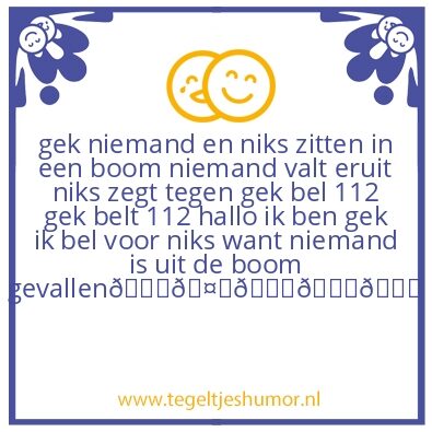 Tegeltje: humor