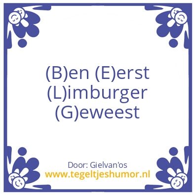 Tegeltje: Een goeie Belg….