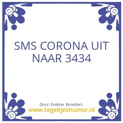 Tegeltje: Corona