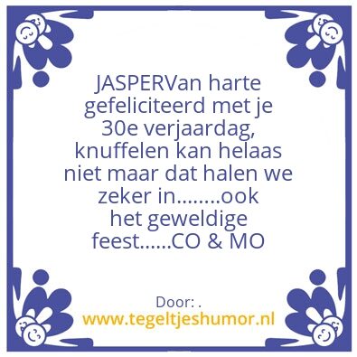 Tegeltje: .