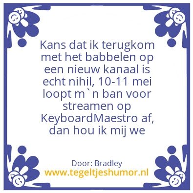 Tegeltje: Bradley