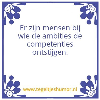 Tegeltje: Ambitie