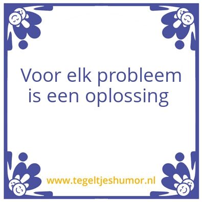 Tegeltje: Oplossing
