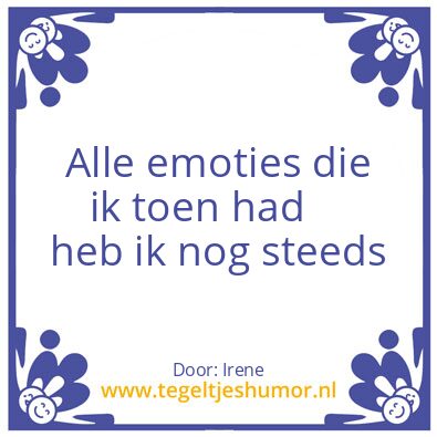Tegeltje: Emoties