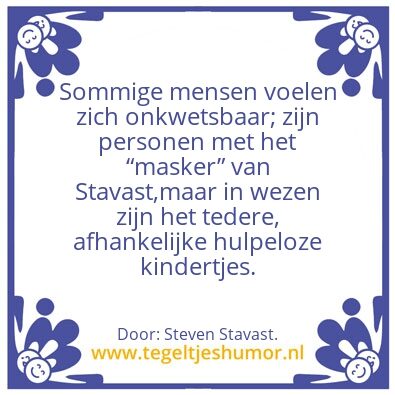 Tegeltje: Onkwetsbaarheid?