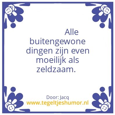 Tegeltje: Buitengewoon