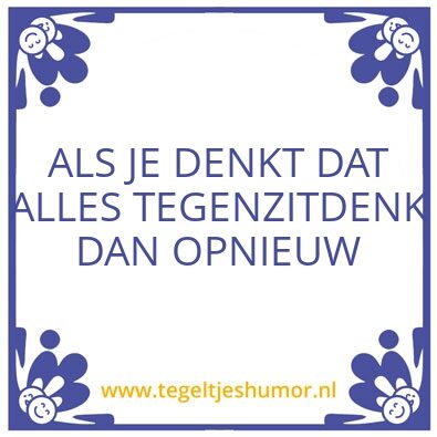 Tegeltje: Denken