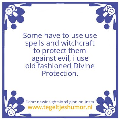 Tegeltje: Divine Protection.