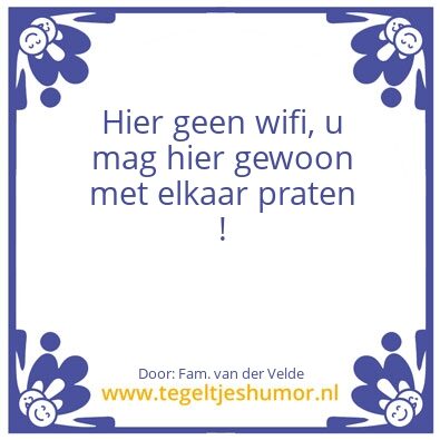 Tegeltje: Wifi
