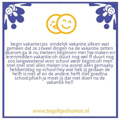 Tegeltje: school