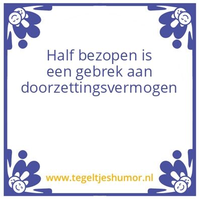 Tegeltje: Doorzettingsvermogen