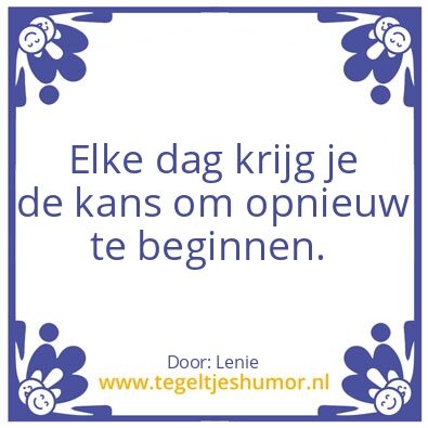 Tegeltje: Een rijk gegeven.
