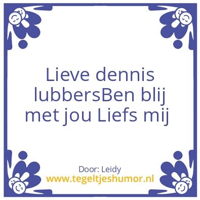 Tegeltje: Leidy dennis