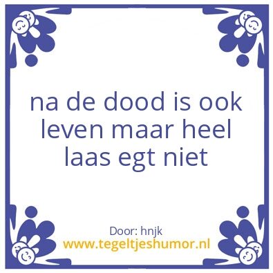 Tegeltje: henkie
