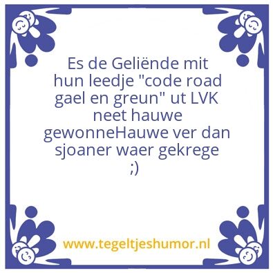 Tegeltje: Vastelaovend 2017