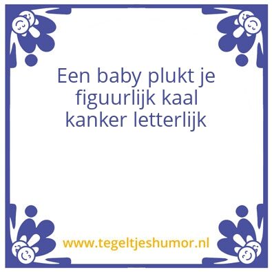Tegeltje: baby