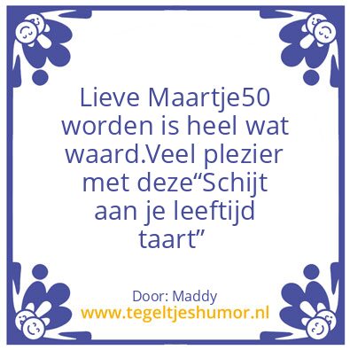 Tegeltje: Maartje