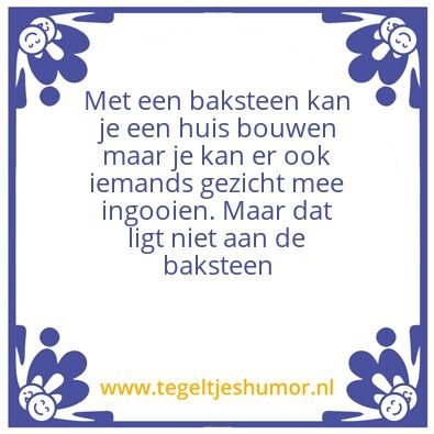 Tegeltje: Baksteen