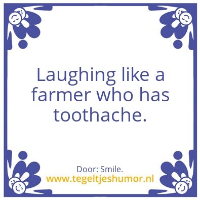 Tegeltje: Laughing