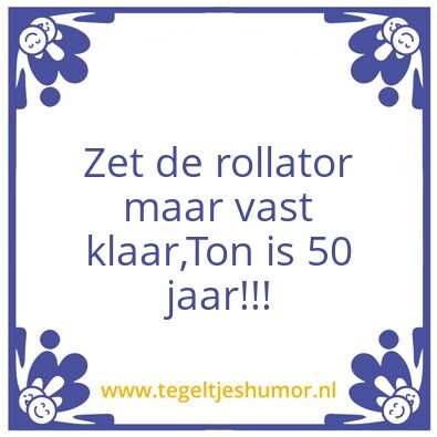 Tegeltje: Ton