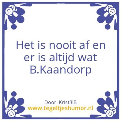 Tegeltje: Brigitte Kaandorp