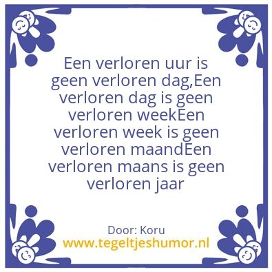 Tegeltje: Vooral doorgaan