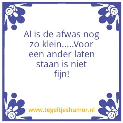 Tegeltje: Afwas tegel
