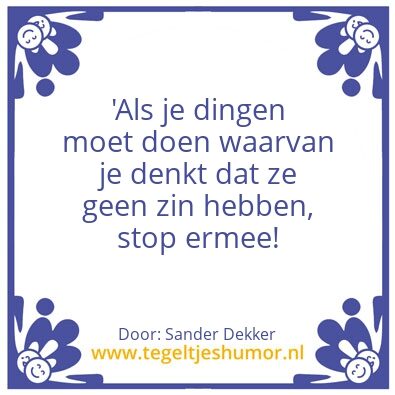Tegeltje: Stip ermee!