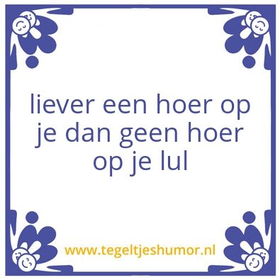 Tegeltje: hoeren
