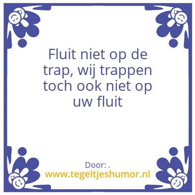 Tegeltje: .