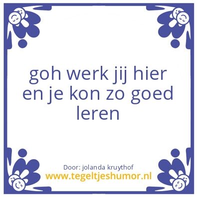 Tegeltje: educatie