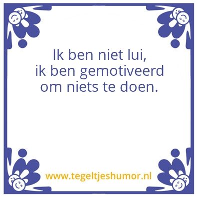Tegeltje: Lui