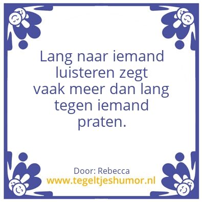 Tegeltje: Luisteren