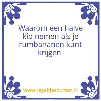 Tegeltje: Rumbananen