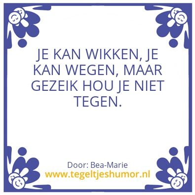 Tegeltje: berusting