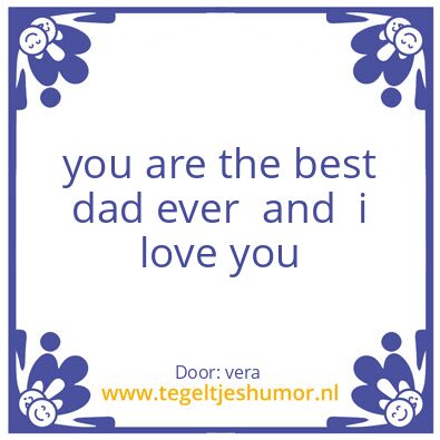 Tegeltje: best dad ever