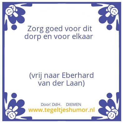 Tegeltje: Diemen