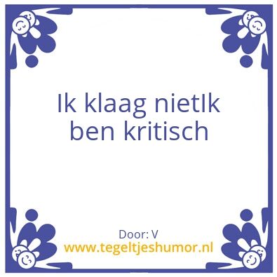 Tegeltje: A