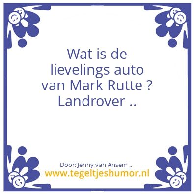 Tegeltje: MARK RUTTE ..