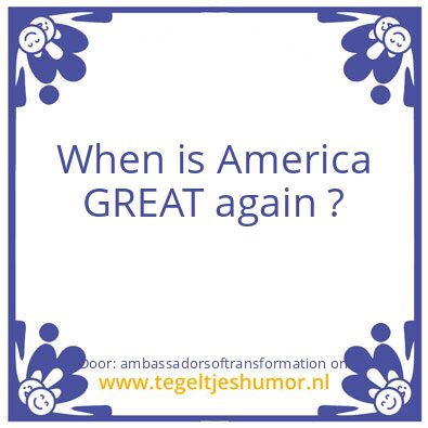 Tegeltje: Trump ramp trein ..
