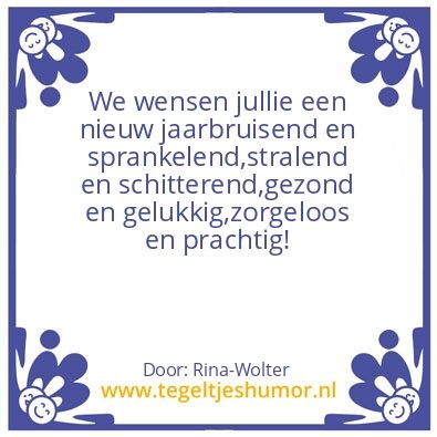 Tegeltje: nieuwjaarwens