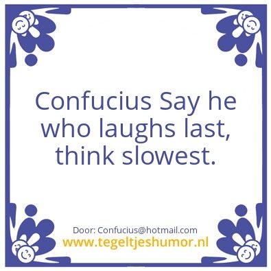 Tegeltje: Confucius