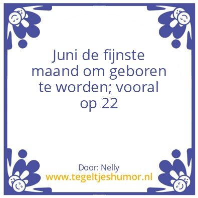 Tegeltje: Juni