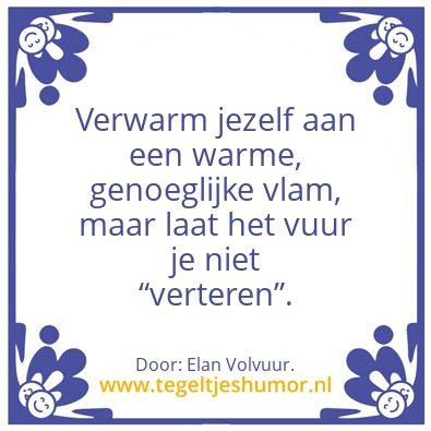 Tegeltje: De vlam.