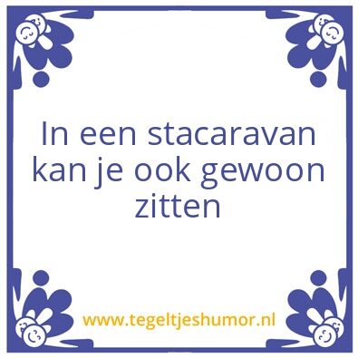 Tegeltje: Stacaravan